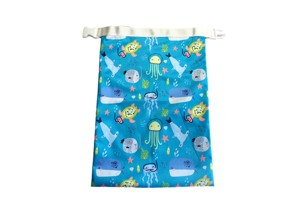Unisex Baby Wet/Dry Bag with Buckle : Waterproof & Washable : Great for Swimming & Reusable Cloth Nappies