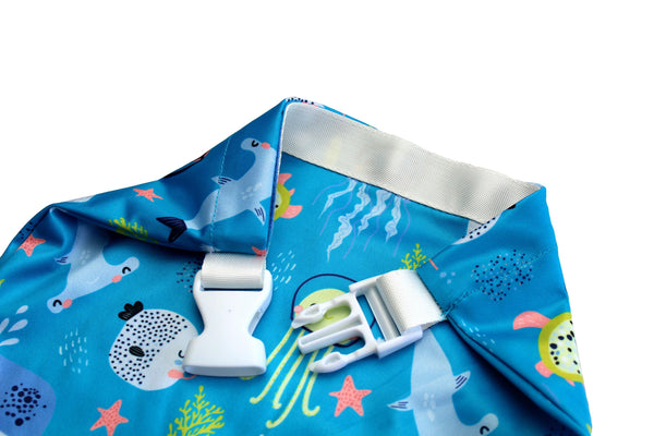Unisex Baby Wet/Dry Bag with Buckle : Waterproof & Washable : Great for Swimming & Reusable Cloth Nappies