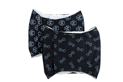 Reusable Male Dog Incontinence Nappies/Sanitary Wraps/Belly Bands - Pack of 2 : Absorbent, Strong & Washable : Older Dogs or Puppies