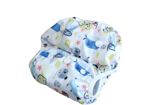 Unisex Reusable Baby Swim Nappies - Pack of 2 - Includes Wet Bag : Fully Adjustable & Machine Washable : Suitable for Boys or Girls 0-3 Years Old