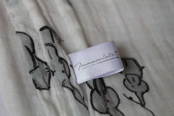 XL Unisex Premium Bamboo Baby Muslin Swaddle Blanket/Wrap - 120x120cm (47x47in) - 70% Bamboo / 30% Cotton (Free UK Delivery)