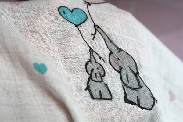 XL Unisex Premium Bamboo Baby Muslin Swaddle Blanket/Wrap - 120x120cm (47x47in) - 70% Bamboo / 30% Cotton (Free UK Delivery)