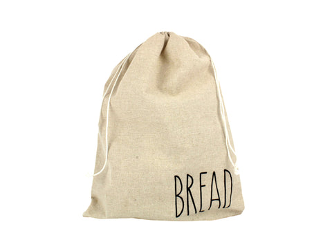Reusable Linen Bread Storage Bag with Plastic Lining : Fresh Baked/Homemade Bread