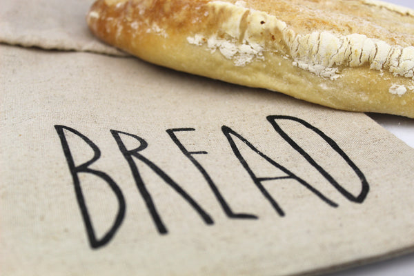Reusable Linen Bread Storage Bag with Plastic Lining : Fresh Baked/Homemade Bread