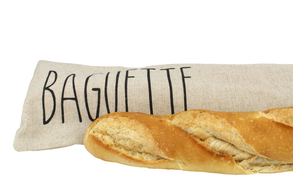 Reusable Linen Bread Storage Bag with Plastic Lining : Fresh Baked/Homemade Bread