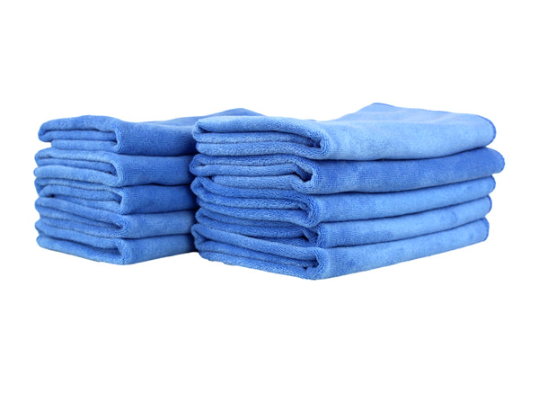 Professional Grade Microfibre Car Cleaning Cloths - Pack of 10 - 40x40cm - 400GSM