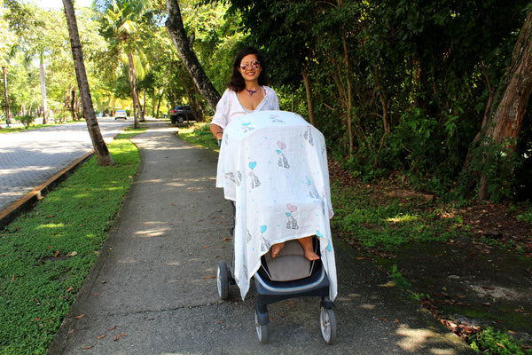 XL Unisex Premium Bamboo Baby Muslin Swaddle Blanket/Wrap - 120x120cm (47x47in) - 70% Bamboo / 30% Cotton (Free UK Delivery)