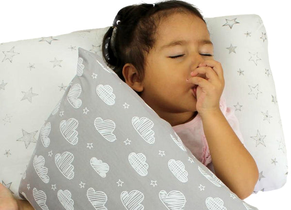 Toddler Pillowcase / Pillow Cover Set - Pack of 2 - Envelope Style - 100% Jersey Cotton - 150GSM : Lightweight, Breathable & Super Soft