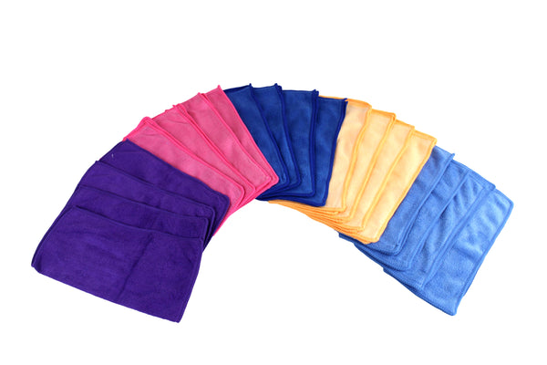 XL Premium Microfibre Baby Wipes/Cloths - Pack of 20-25x25cm - 300GSM