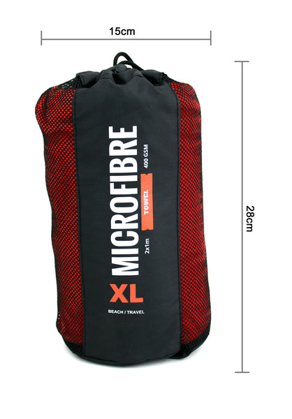XL Premium Microfibre Beach / Travel Towel - 2x1m - 400GSM