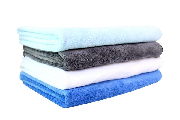 Multi-Purpose Microfibre Gym / Sports Towels - Pack of 4 - 45x90cm - 350GSM