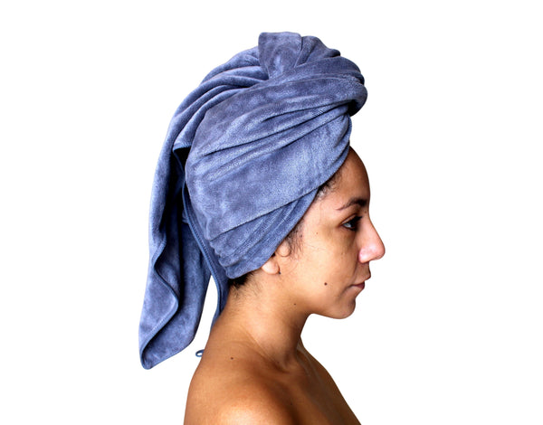 Premium XL Microfibre Hair Towel - 130x65cm - 400GSM : Super Soft, Quick Drying & Highly Absorbent