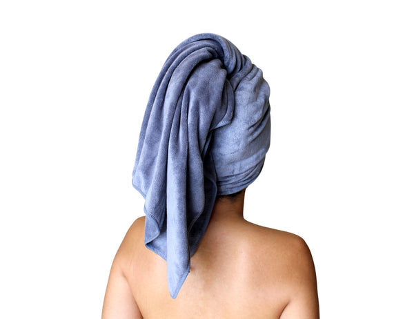 Premium XL Microfibre Hair Towel - 130x65cm - 400GSM : Super Soft, Quick Drying & Highly Absorbent