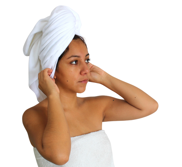 Premium XL Microfibre Hair Towel - 130x65cm - 400GSM : Super Soft, Quick Drying & Highly Absorbent