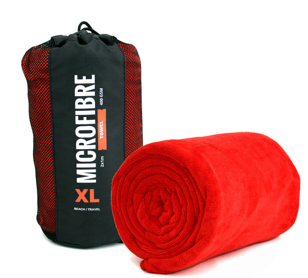 XL Premium Microfibre Beach / Travel Towel - 2x1m - 400GSM