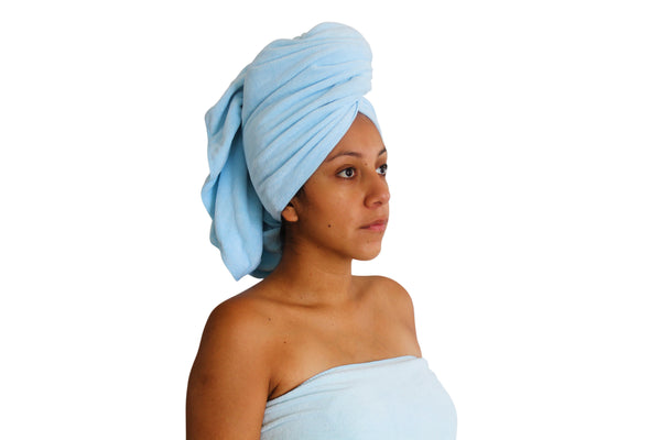 Premium XL Microfibre Hair Towel - 130x65cm - 400GSM : Super Soft, Quick Drying & Highly Absorbent