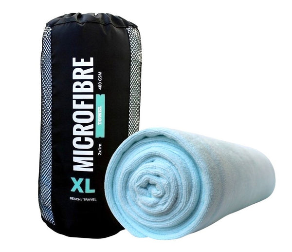 XL Premium Microfibre Beach / Travel Towel - 2x1m - 400GSM