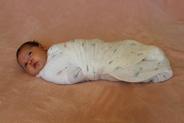 XL Unisex Premium Bamboo Baby Muslin Swaddle Blanket/Wrap - 120x120cm (47x47in) - 70% Bamboo / 30% Cotton (Free UK Delivery)
