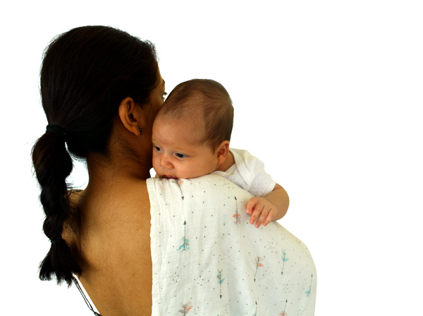 XL Unisex Premium Bamboo Baby Muslin Swaddle Blanket/Wrap - 120x120cm (47x47in) - 70% Bamboo / 30% Cotton (Free UK Delivery)