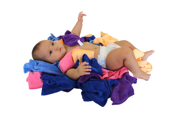 XL Premium Microfibre Baby Wipes/Cloths - Pack of 20-25x25cm - 300GSM