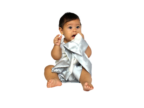 Bamboo Baby Sensory Muslin Square/Comforter/Security Blanket - Pack of 2-40x40cm - 70% Bamboo / 30% Cotton with Satin Edge : Baby Boys or Girls