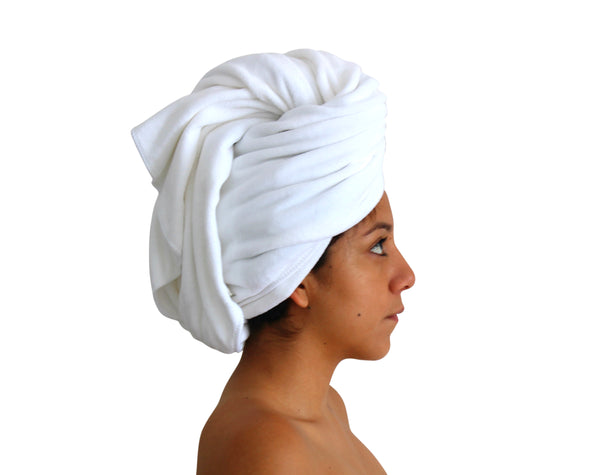 Premium XL Microfibre Hair Towel - 130x65cm - 400GSM : Super Soft, Quick Drying & Highly Absorbent