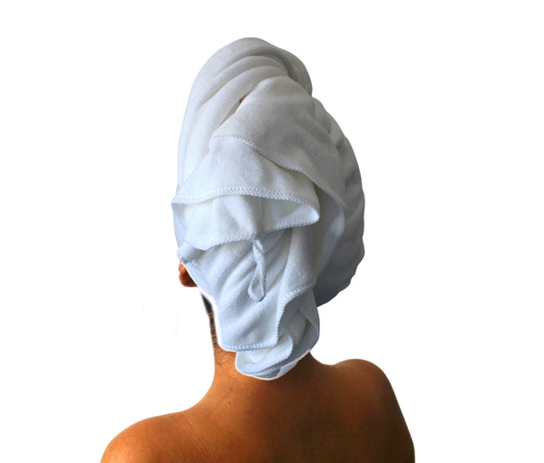 Premium XL Microfibre Hair Towel - 130x65cm - 400GSM : Super Soft, Quick Drying & Highly Absorbent